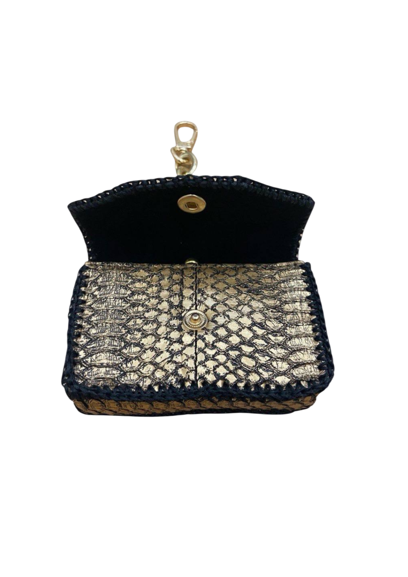 Cardholder with gold chain and swivel hook Card holder Malusha Shop.