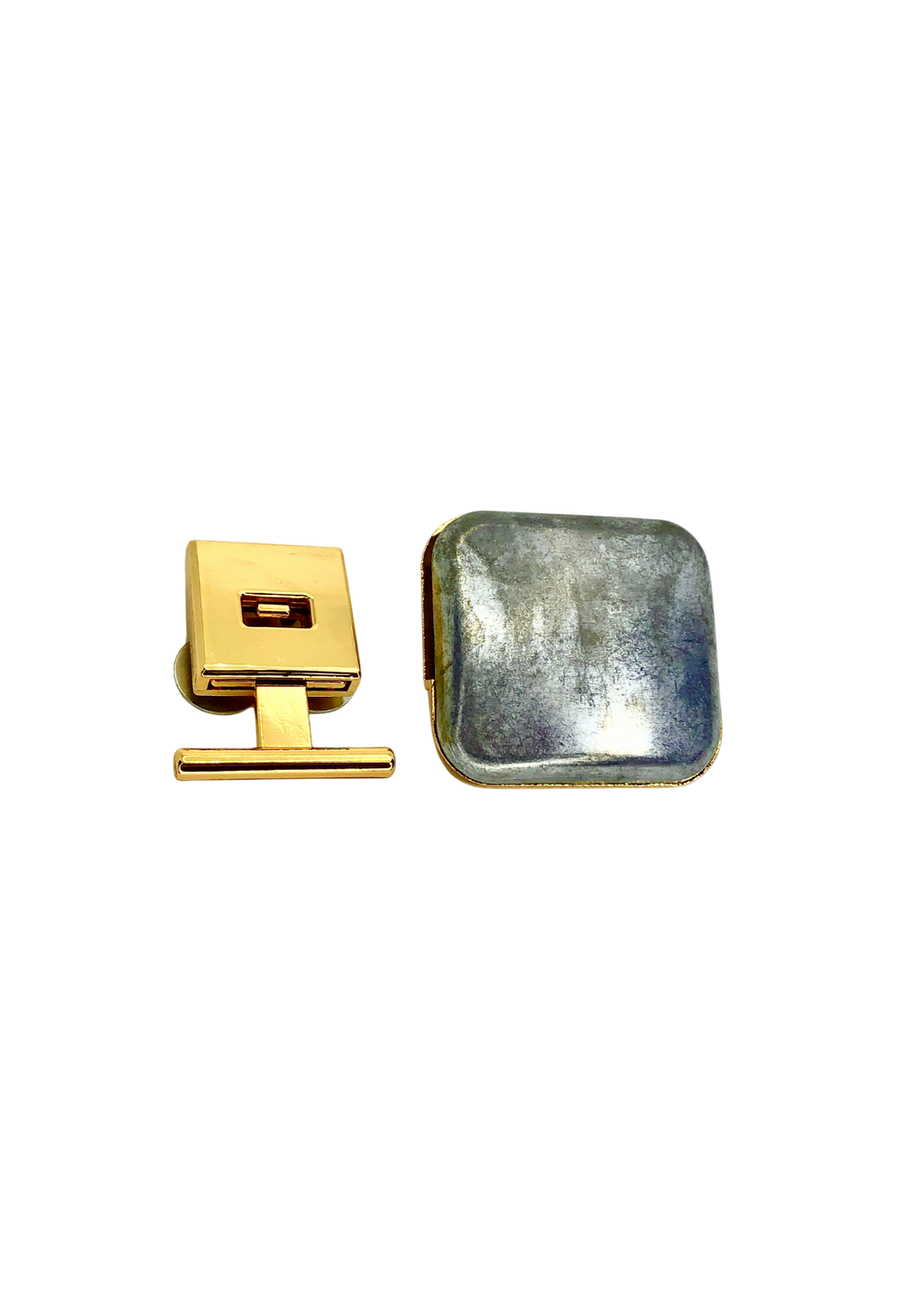 Push lock bag clasp with a pin and a panel to be wraped Push lock Malusha Shop.