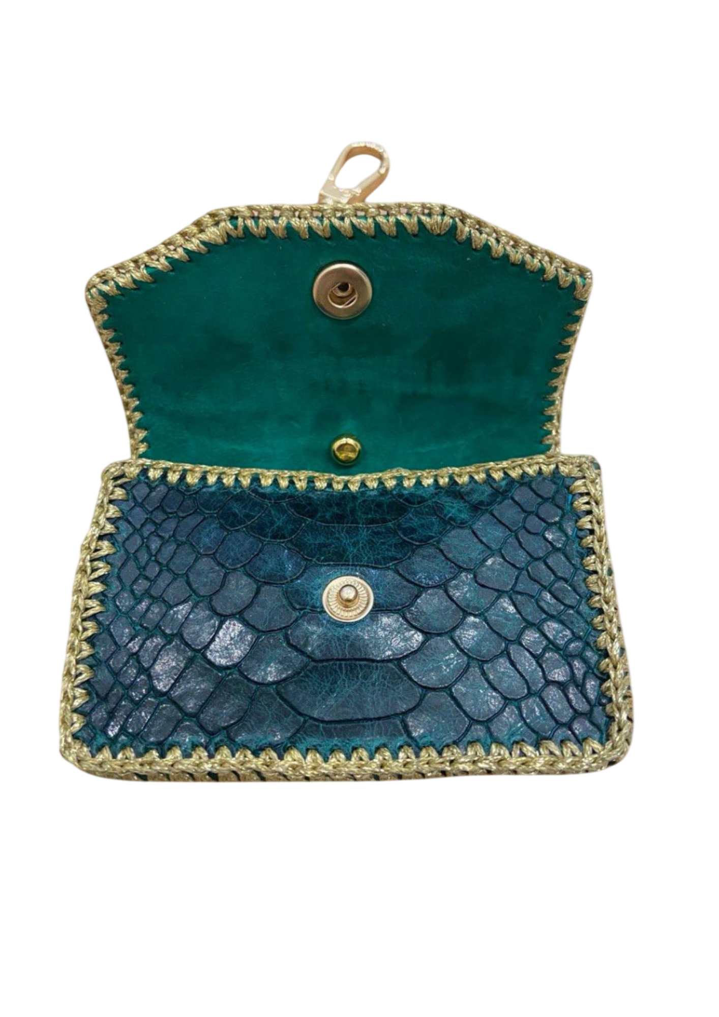 Cardholder with gold chain and swivel hook Card holder Malusha Shop.