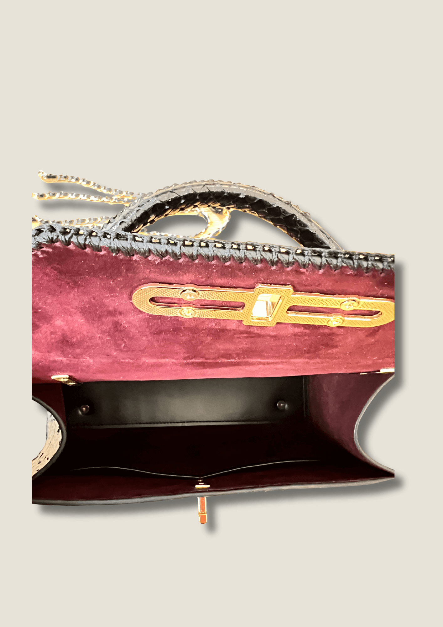 Premium Lizard Embossed Crossbody Satchel - Versatile Chain Bag
