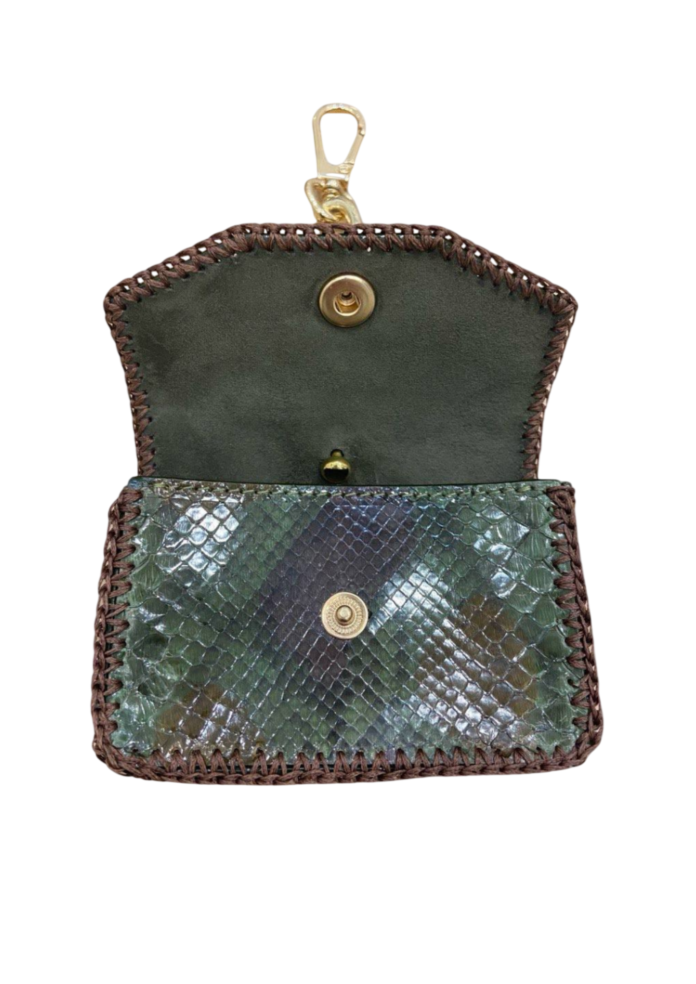 Cardholder with gold chain and swivel hook Card holder Malusha Shop.