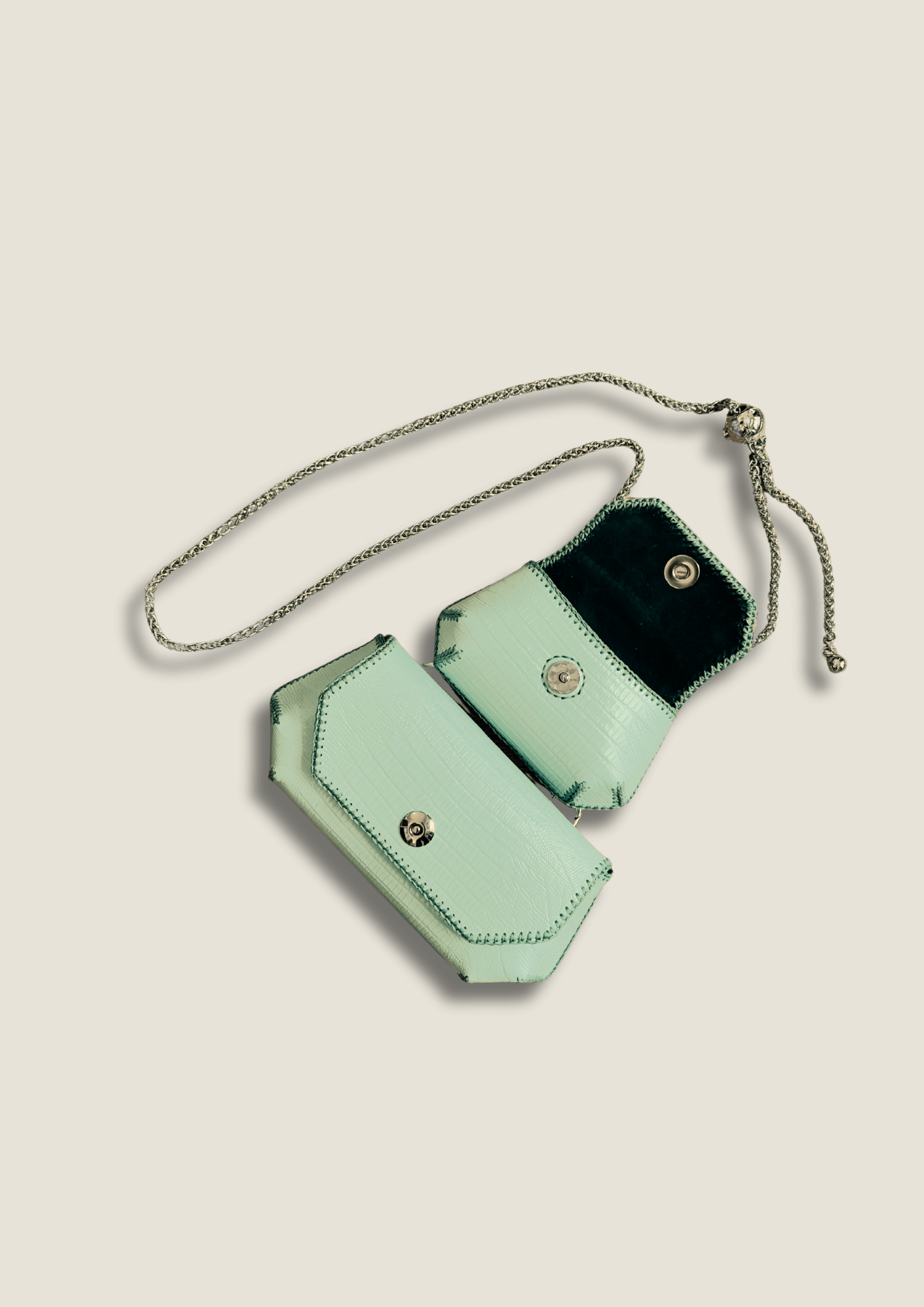 Fresh Mint Gemini Bag Set - 6-Way Python Leather Collection