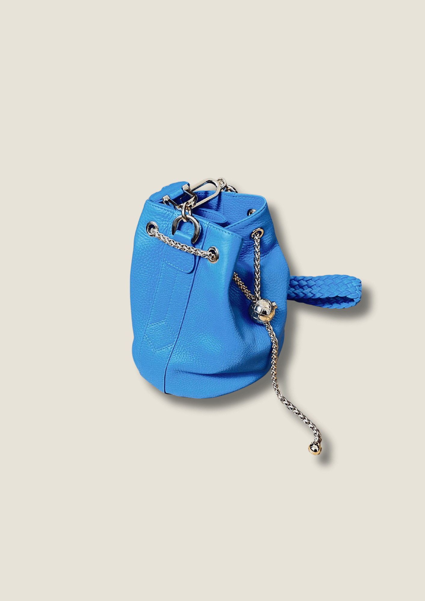 Premium Togo Leather Pouch Bag - Luxury Goat Skin Lined Handbag