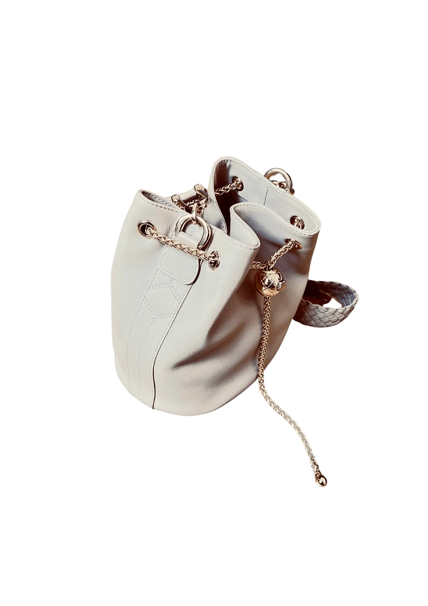 Luxury Togo Leather Pouch Bag - Premium Goat Skin Lined Handbag