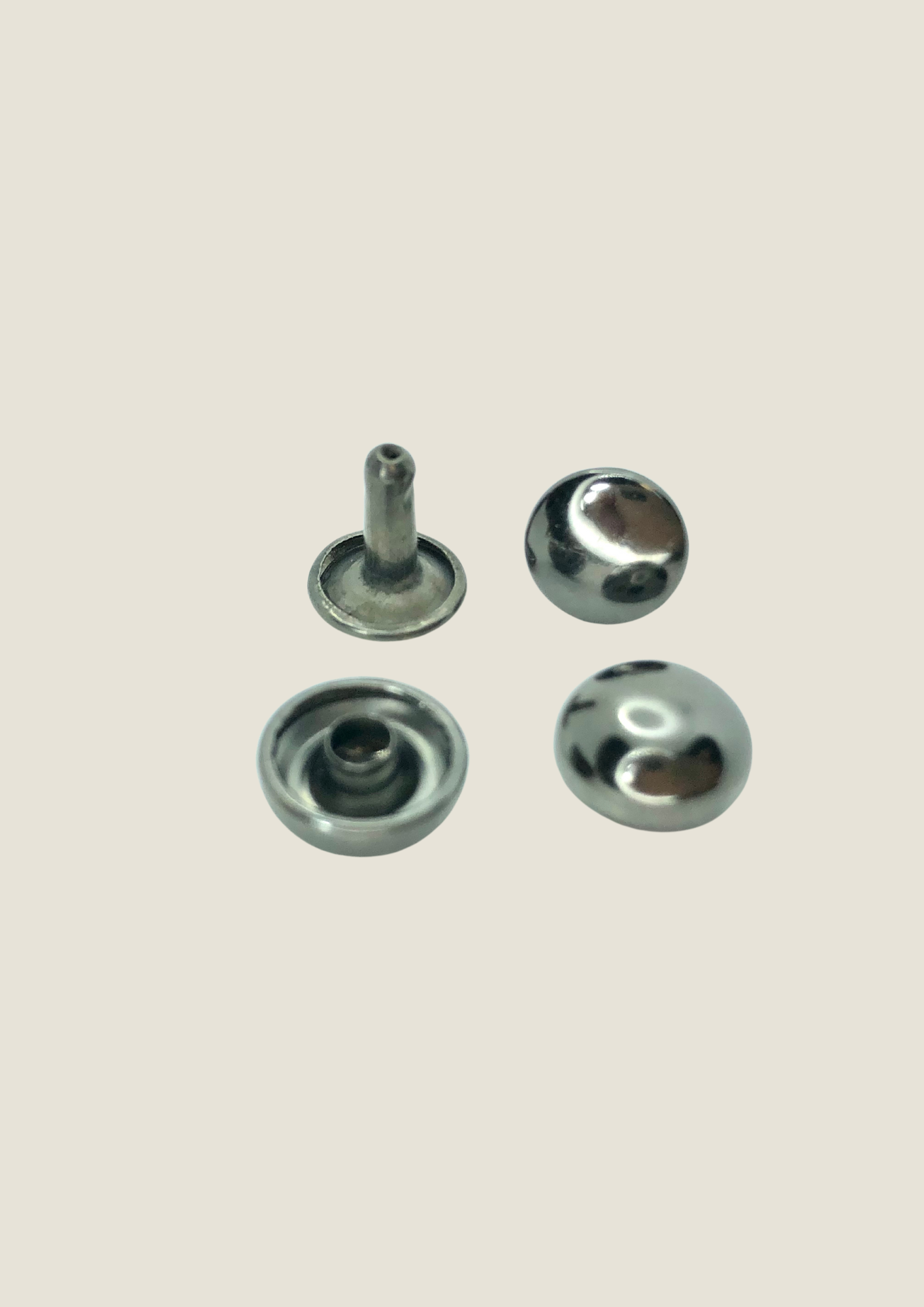 Half-sphere shaped double sided rivets Rivet Malusha Shop.