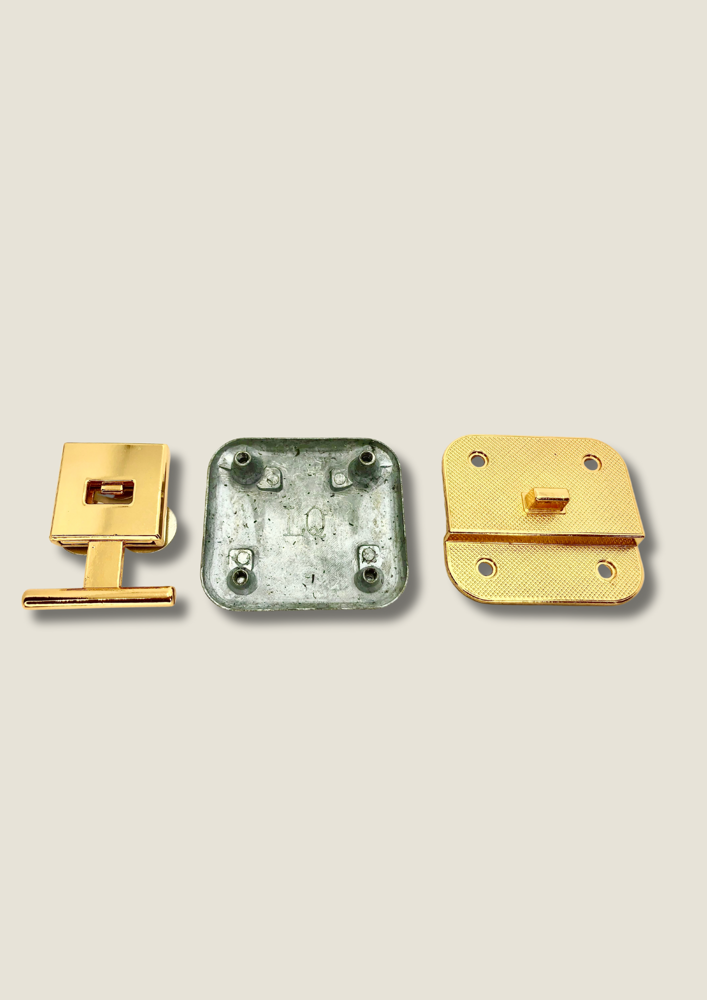 Push lock bag clasp with a pin and a panel to be wraped Push lock Malusha Shop.