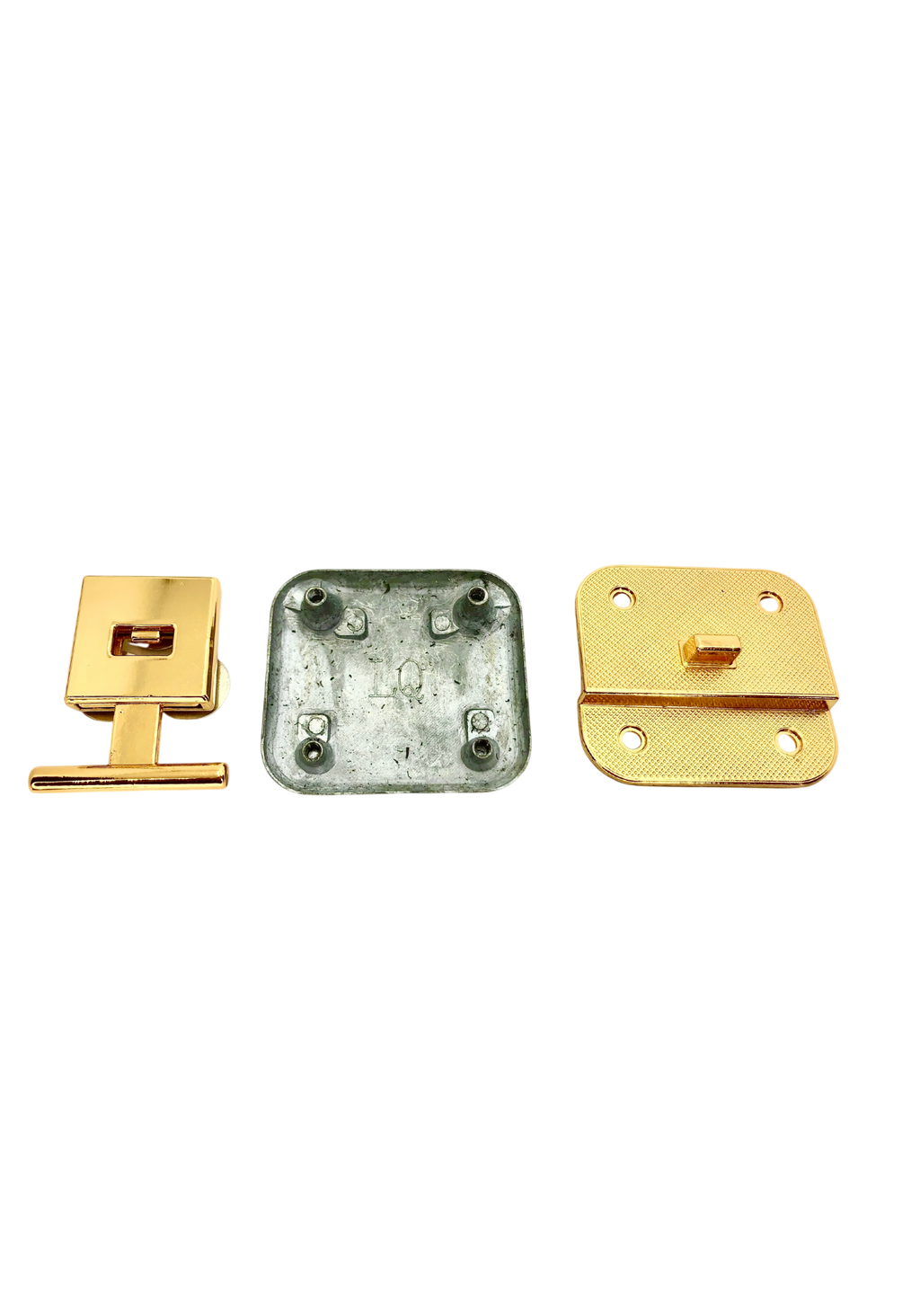 Push lock bag clasp with a pin and a panel to be wraped Push lock Malusha Shop.