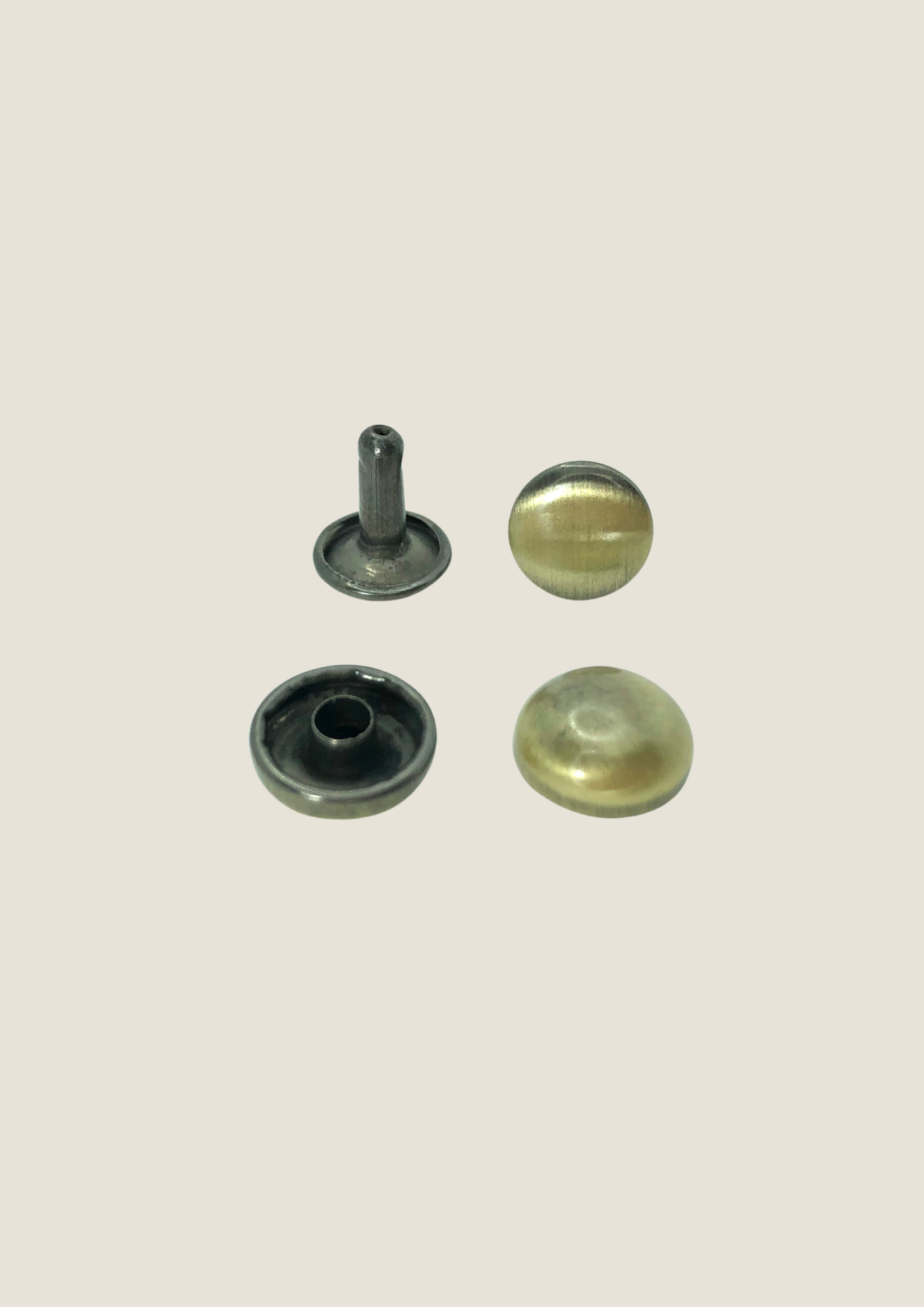 Half-sphere shaped double sided rivets Rivet Malusha Shop.