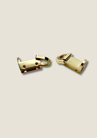 Top mount connector for bag strap with 2 D-rings (pair)