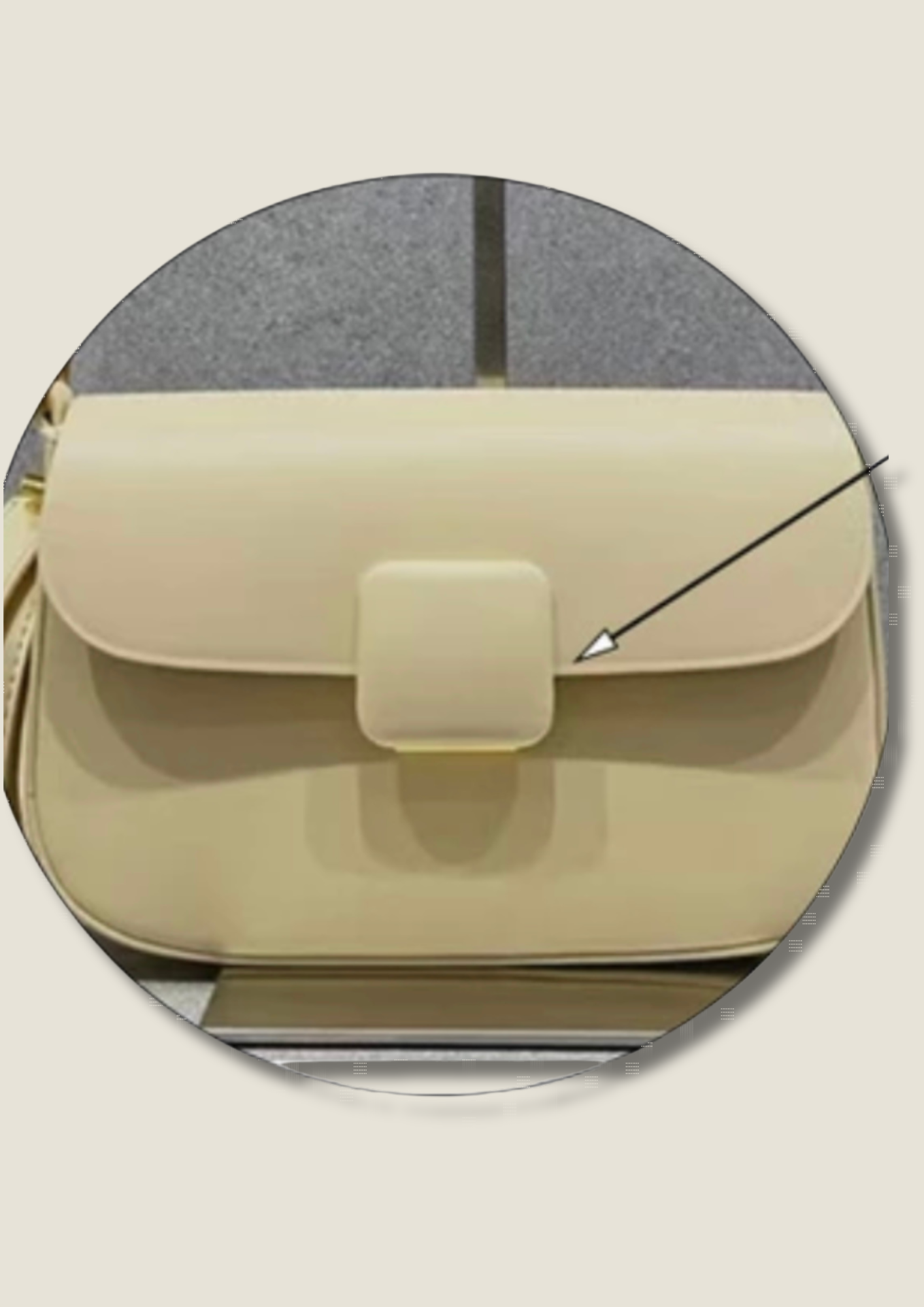 Push lock bag clasp with a pin and a panel to be wraped Push lock Malusha Shop.