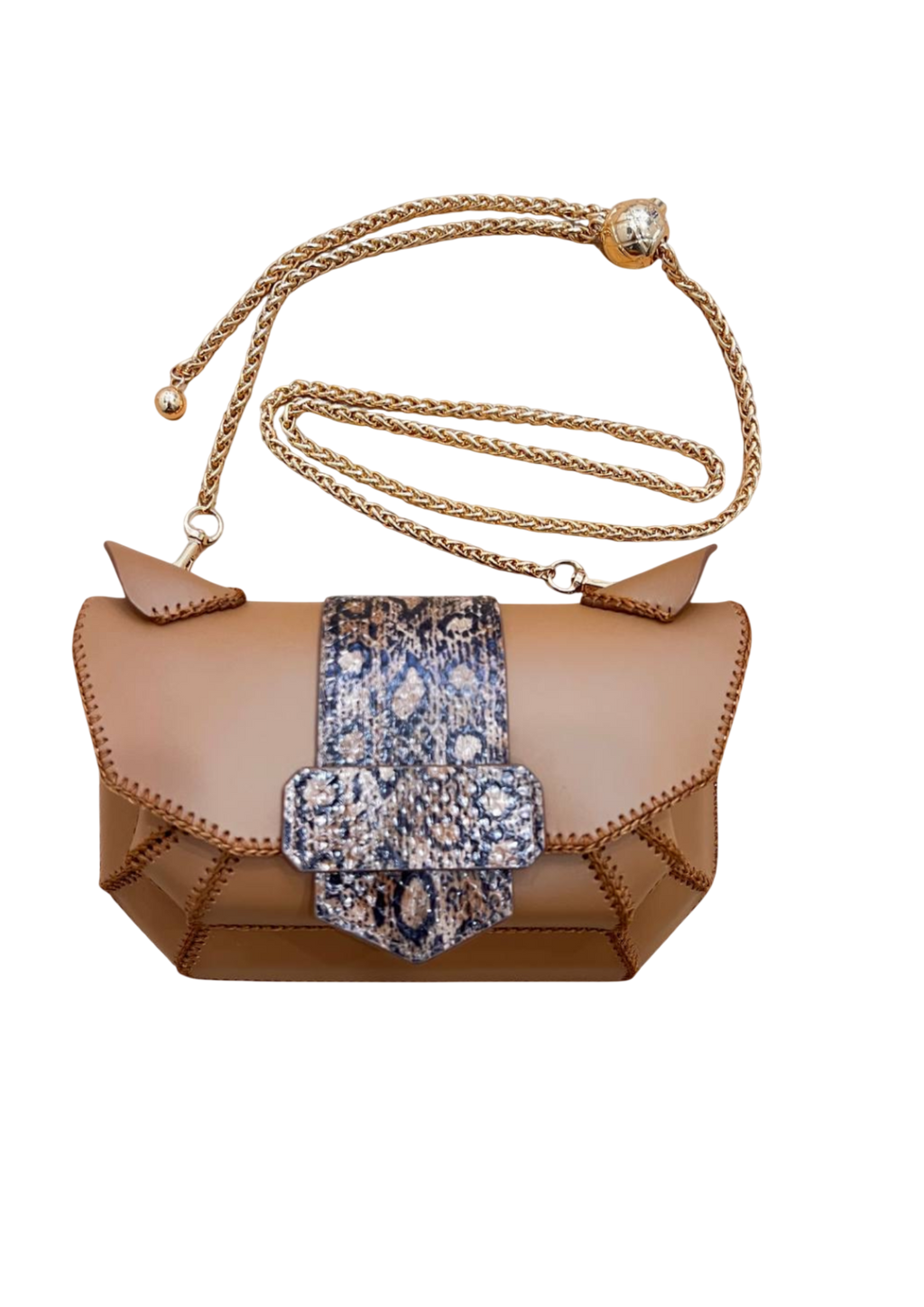 Plum Python Owl Bag - Whimsical Luxury Statement Piece