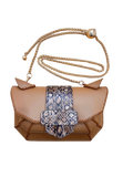 Plum Python Owl Bag - Whimsical Luxury Statement Piece