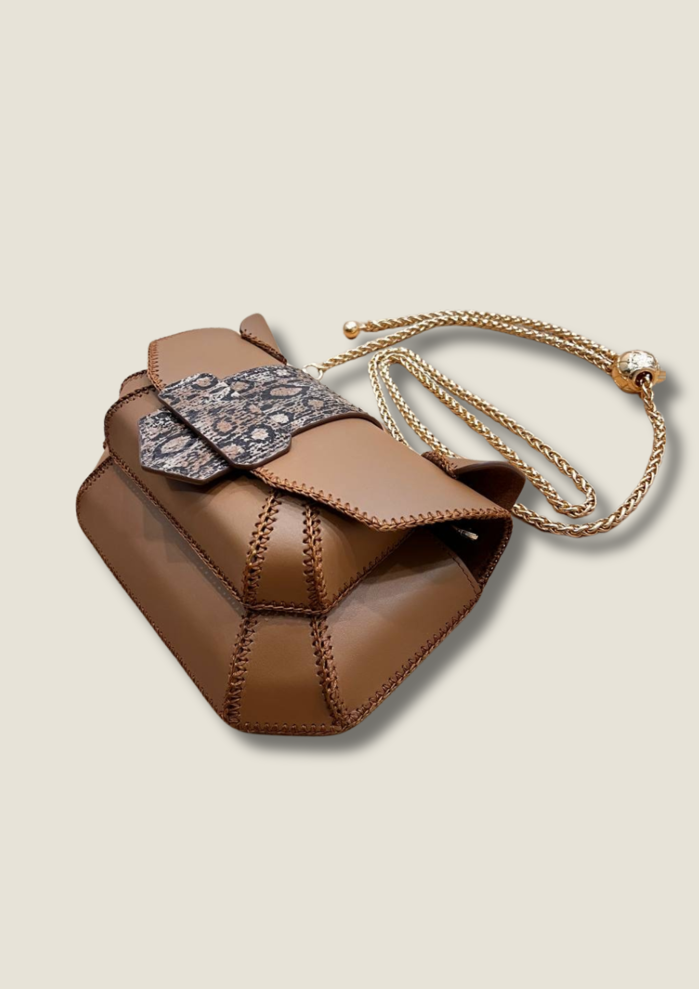 Plum Python Owl Bag - Whimsical Luxury Statement Piece