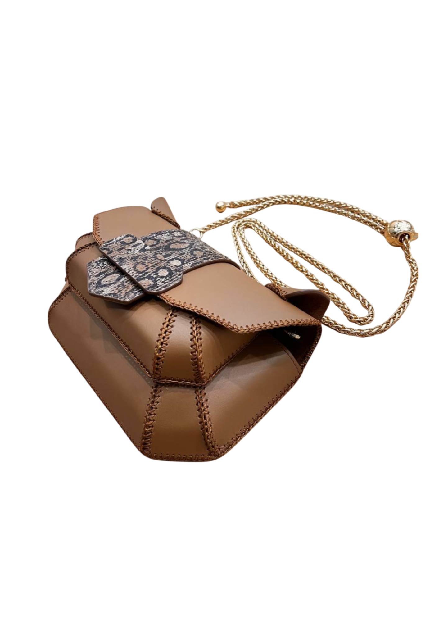 Plum Python Owl Bag - Whimsical Luxury Statement Piece