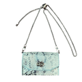 Silver python small luxury bag