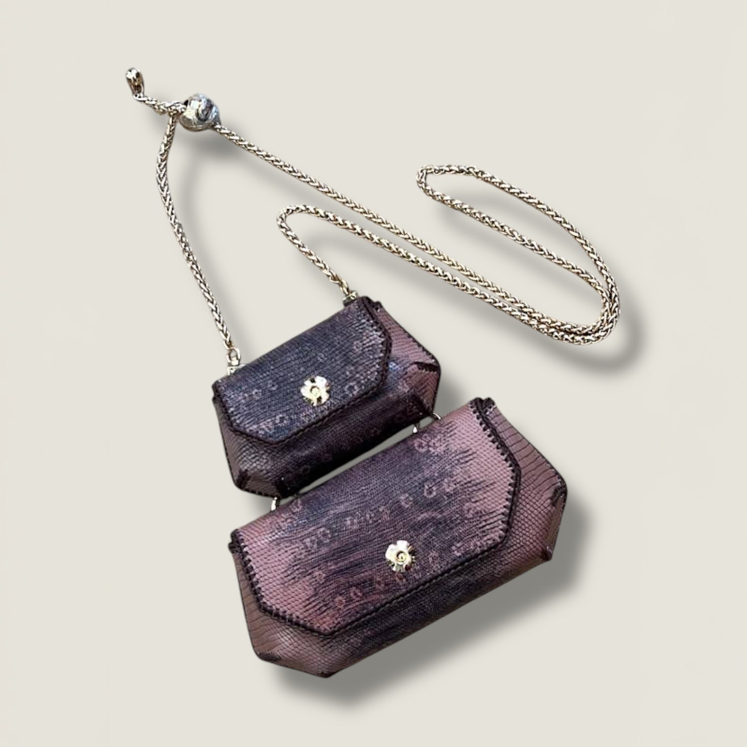 Innovative Gemini Bag Set - Revolutionary Python Leather Design