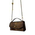 Aged gold small python bag