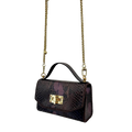 Chocolate brown small python bag